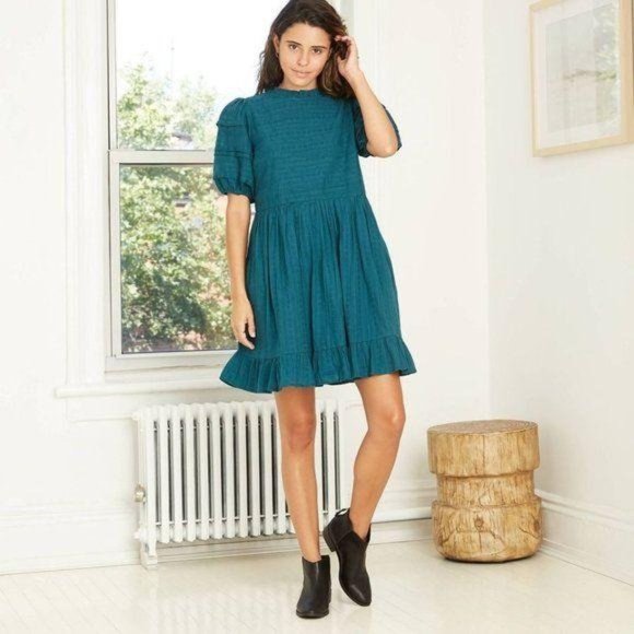 Universal Thread Dresses & Skirts - NEW Puff Sleeve Eyelet Dress - Universal Thread